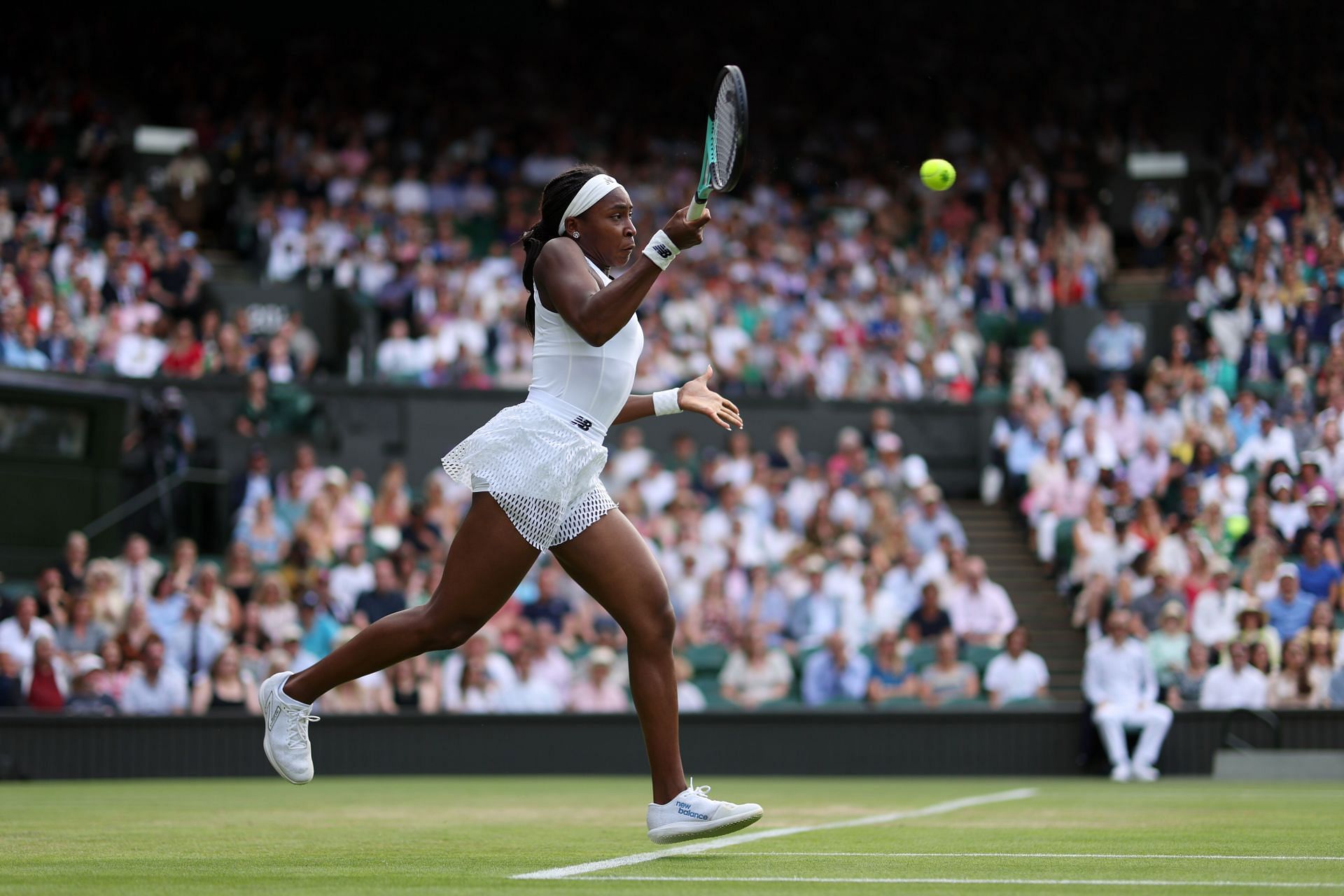 The American in action at Wimbledon 2022